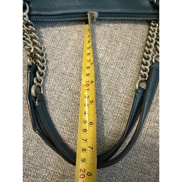 Coach AVA Leather Metallic Teal Tote G1857-F35850 Shoulder Handbag - Picture 16 of 16